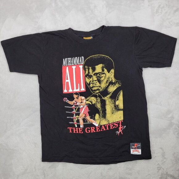 Vintage Muhammed Ali Shirt Men Medium Nutmeg Single‎ Stitch Boxer Fight Greatest